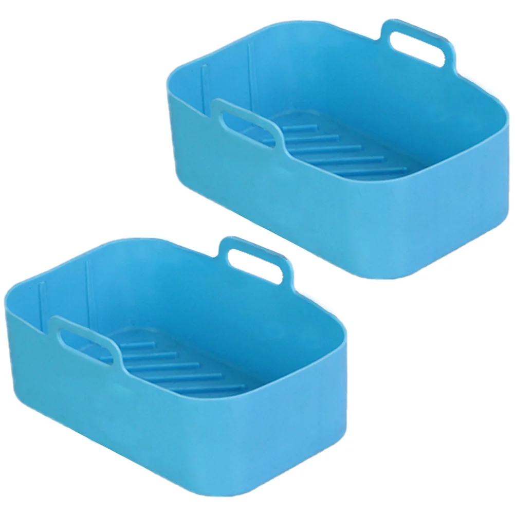 

2Pcs Pizza Grill Silicone Liner Air Fryer Pot Air Fryer Mat for Pizza Bread Oven