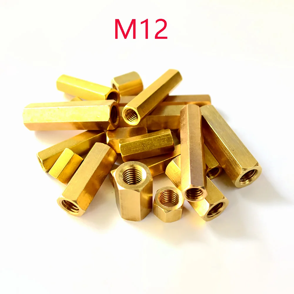 

1Pcs Hex Female to Female M12 Brass Standoff Spacer Hexagonal Stud Spacer Hollow Pillars