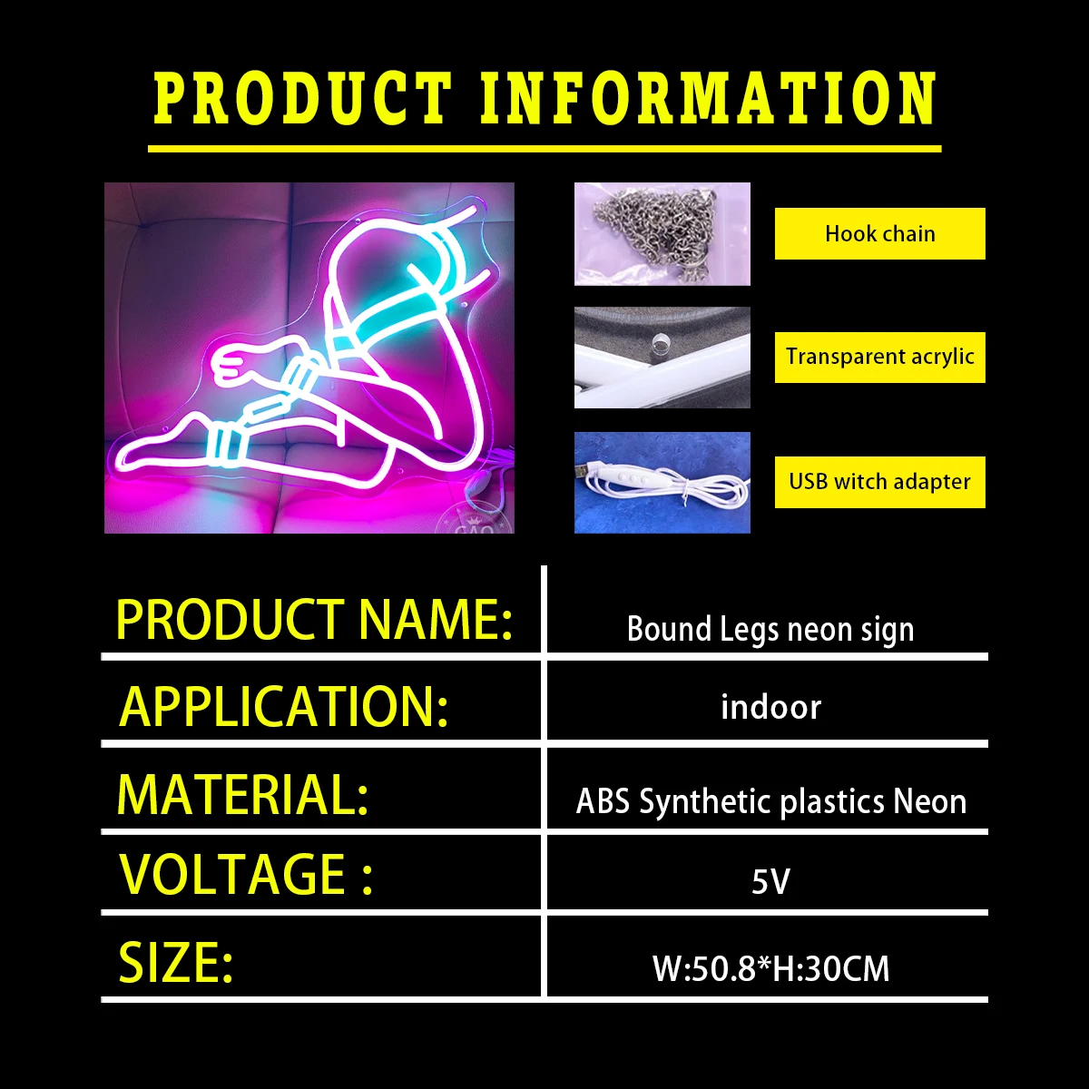 Неоновые знаки с перекрещивающимися штанинами применим к детской баре ночной