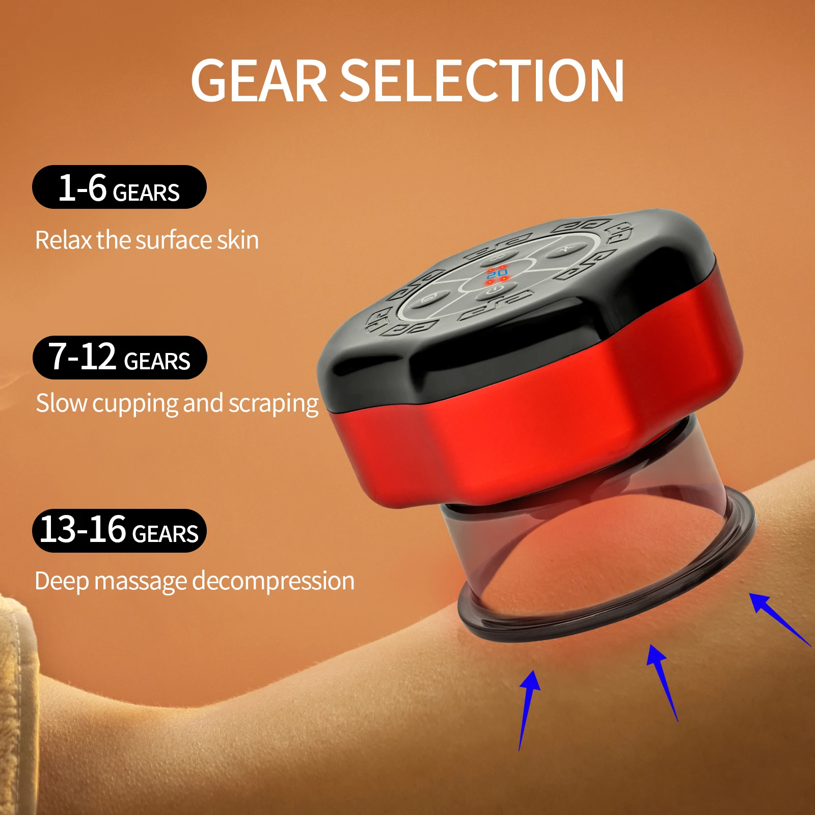 

Smart Vacuum Cupping Massager Body Guasha Breathing Scraping Massager Physiotherapy Hot Compress Relax Muscle Relieve Fatigue