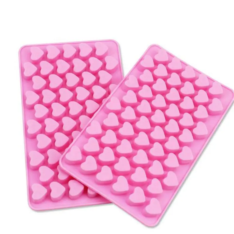 

Прямая поставка, 1 шт., новинка, 55 отверстий, антипригарная силиконовая форма в форме шоколадного торта, сердца, форма для выпечки
