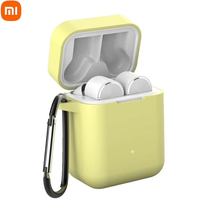 

xiaomi Soft Silicone Protective Cover Case for Xiaomi Redmi Airdots TWS Bluetooth Earphone Headset Ear Pieces Box Protector Case