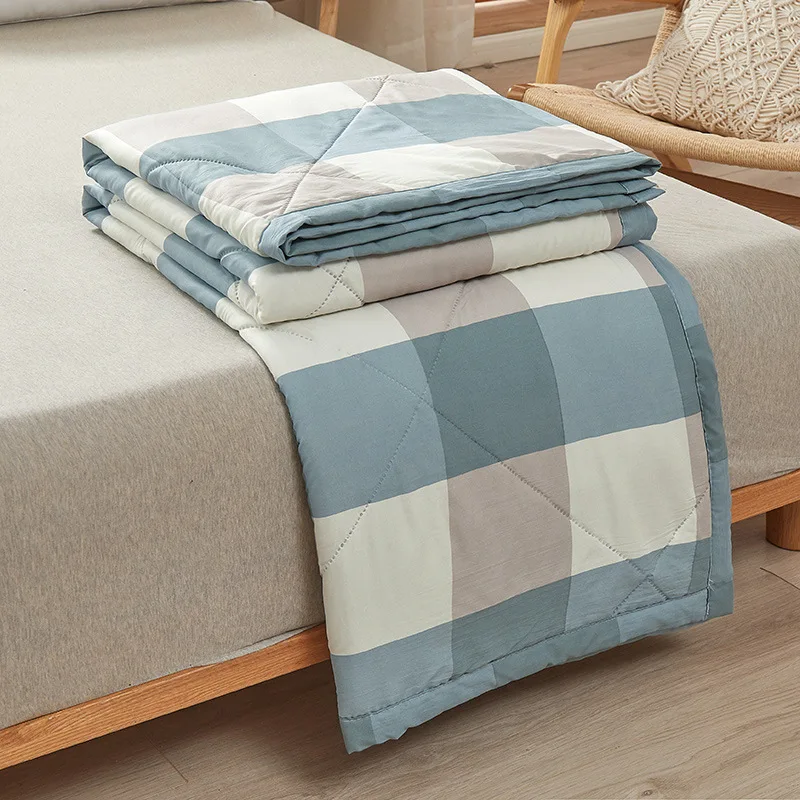 

Пледы в клетку в скандинавском стиле для кровати, легкие охлаждающие мягкие одеяла для жаркого сна, прохладный ночной пот, 1 шт.