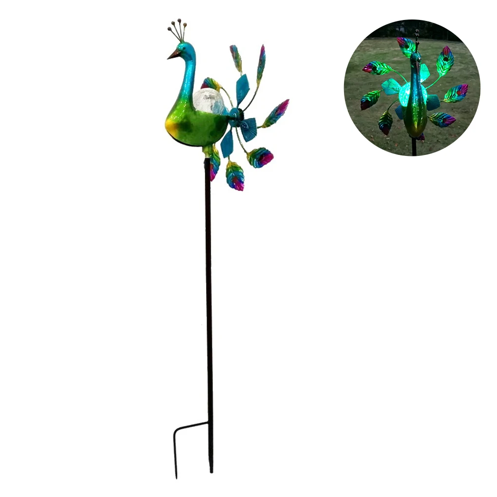 

Solar Powered Decorative Light Windmill Stress Relief Courtyard Stake Night Lamp Home Lawn Luminous Decoration