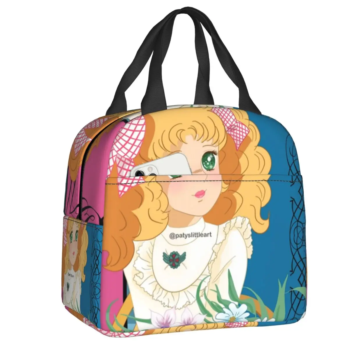 

Candy Candy Resuable Lunch Box for Women Leakproof Comic Magazine Thermal Cooler Food Insulated Lunch Bag Kids School Children