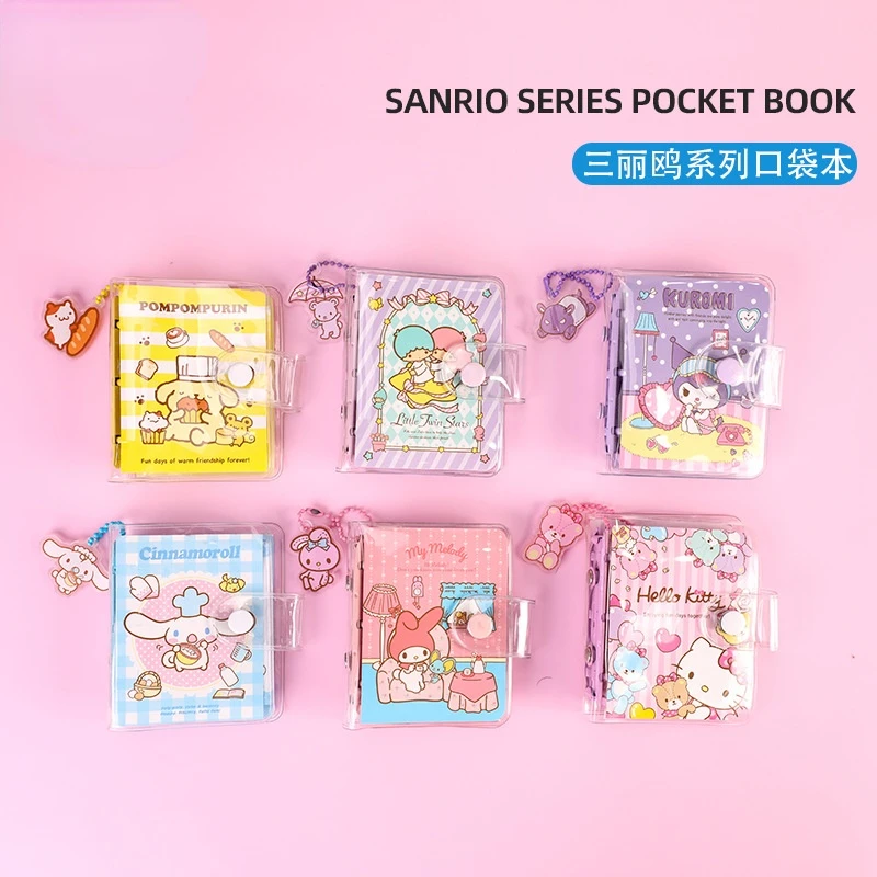 

Sanrio Hello Kitty Cute Keychain Cartoon Mini Diary Girl Kawaii Pendant Cinnamoroll Kuromi Girl Cartoon Keychain Notebook Gifts