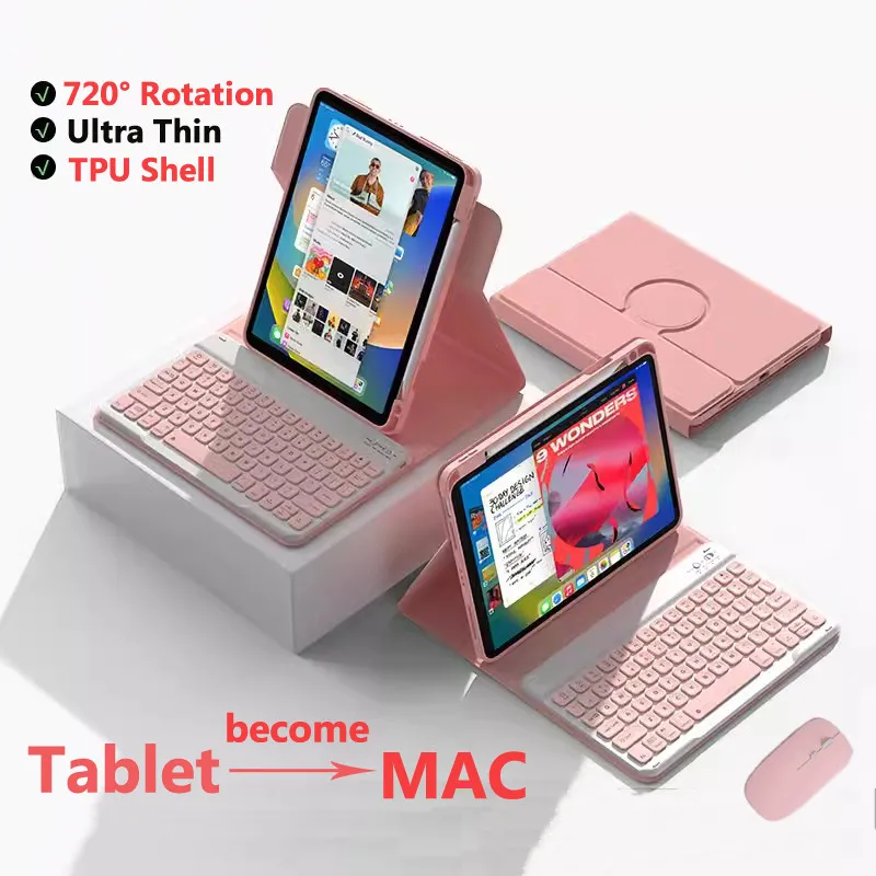 Для Honor Pad 9 2023 12 1 дюймов X8 10 для Lite 7 360 Вращающаяся подставка из ТПУ Кожаная