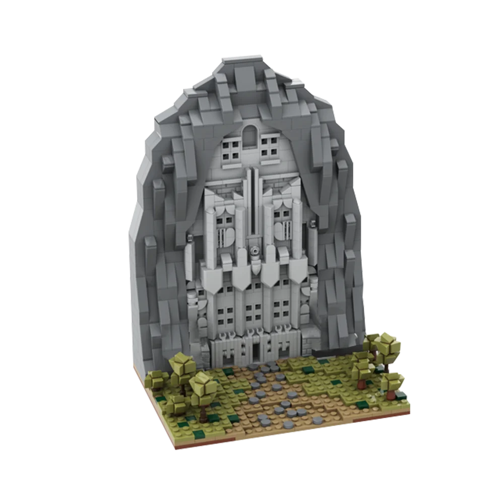 MOC мини-модель Erebor DIY строительные блоки кирпич для энтузиастов фильм вид на улицу