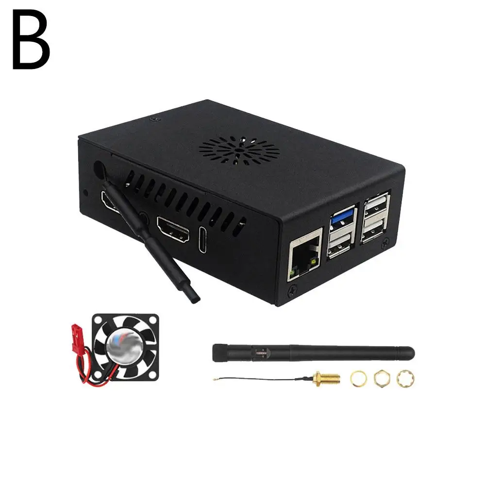 Оранжевый Pi 5 Pro металлический охлаждающий вентилятор дополнительная антенна