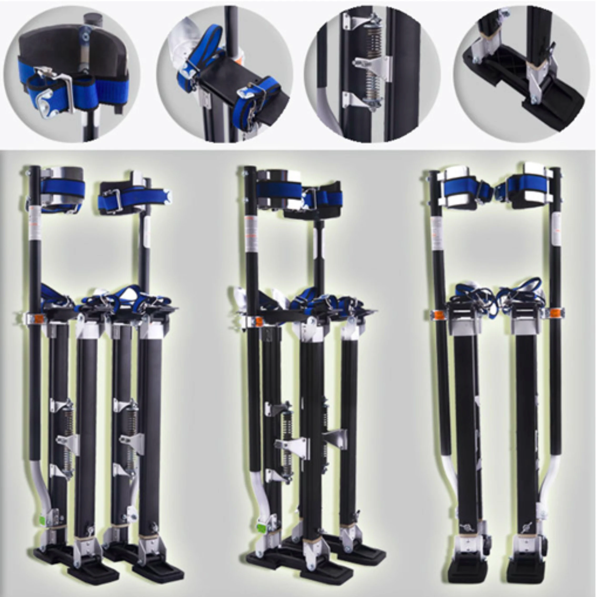 

24-40" Professional Aluminum Alloy Plastering Stilt Ladder Adjustable Plastering Stilts Paint Painter Tool Accessory Stage Props