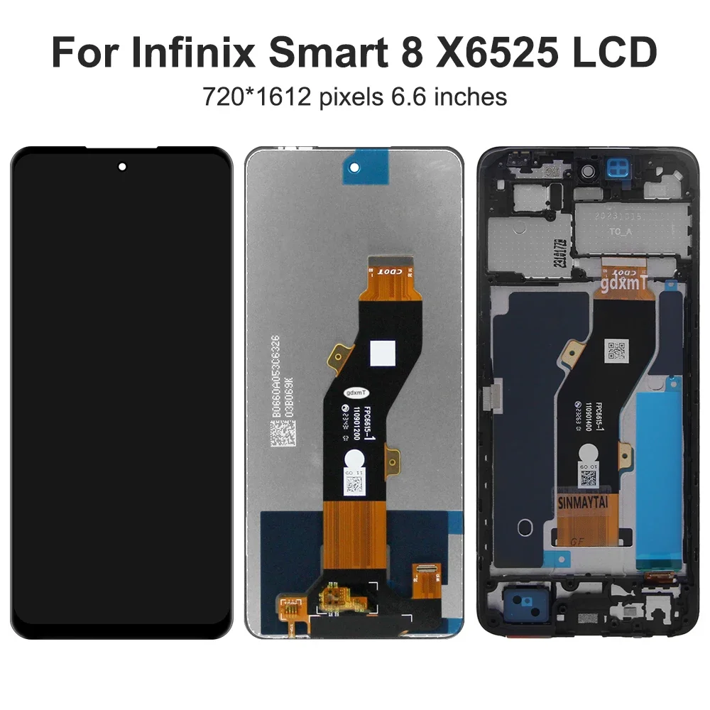 Для Infinix Smart 8 для Smart8 6 дюйма X6525 ЖК-дисплей сменный преобразователь сенсорного