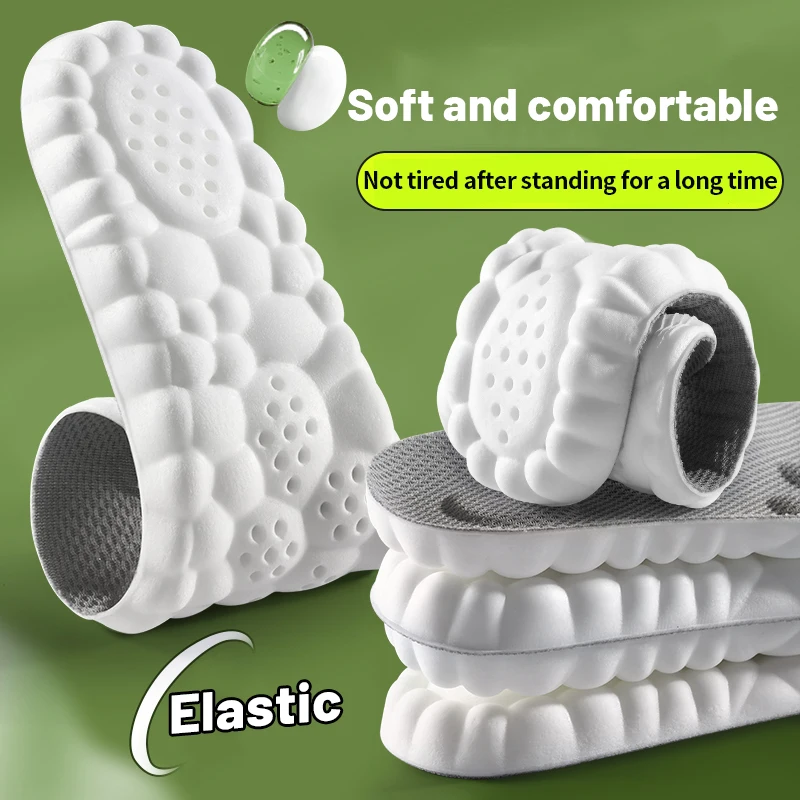 2023 Memory Foam Massage Sport Breathable Insoles for Shoes Sole Cushion Running Shock-Absorbant Deodorization Soft Pad