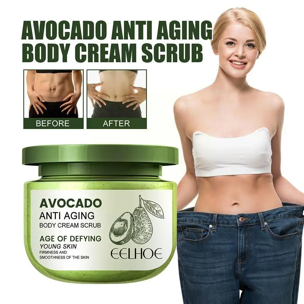 

250g Avocado Exfoliating Scrub Moisturizing And Firming Care Deadskin Skin Removal Anti Collagen Cellulite Body Scrub