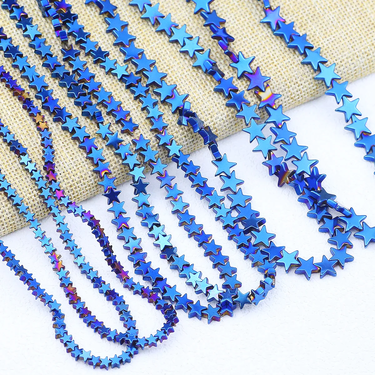 Синяя Звезда Гематит Спейсер Натуральный Камень Свободные Бусины Для DIY