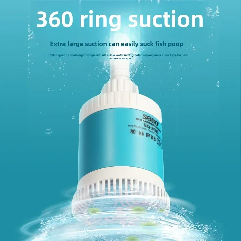sobo silent frequency conversion SQ low water level pump rockery circulation 1800-8000L/H external controller