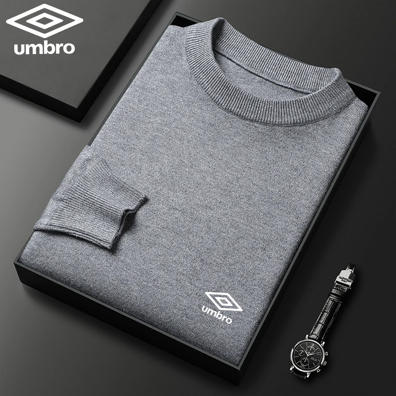 Шерстяной свитер с вышивкой мужской 100% чистый шерстяной утолщенный теплый