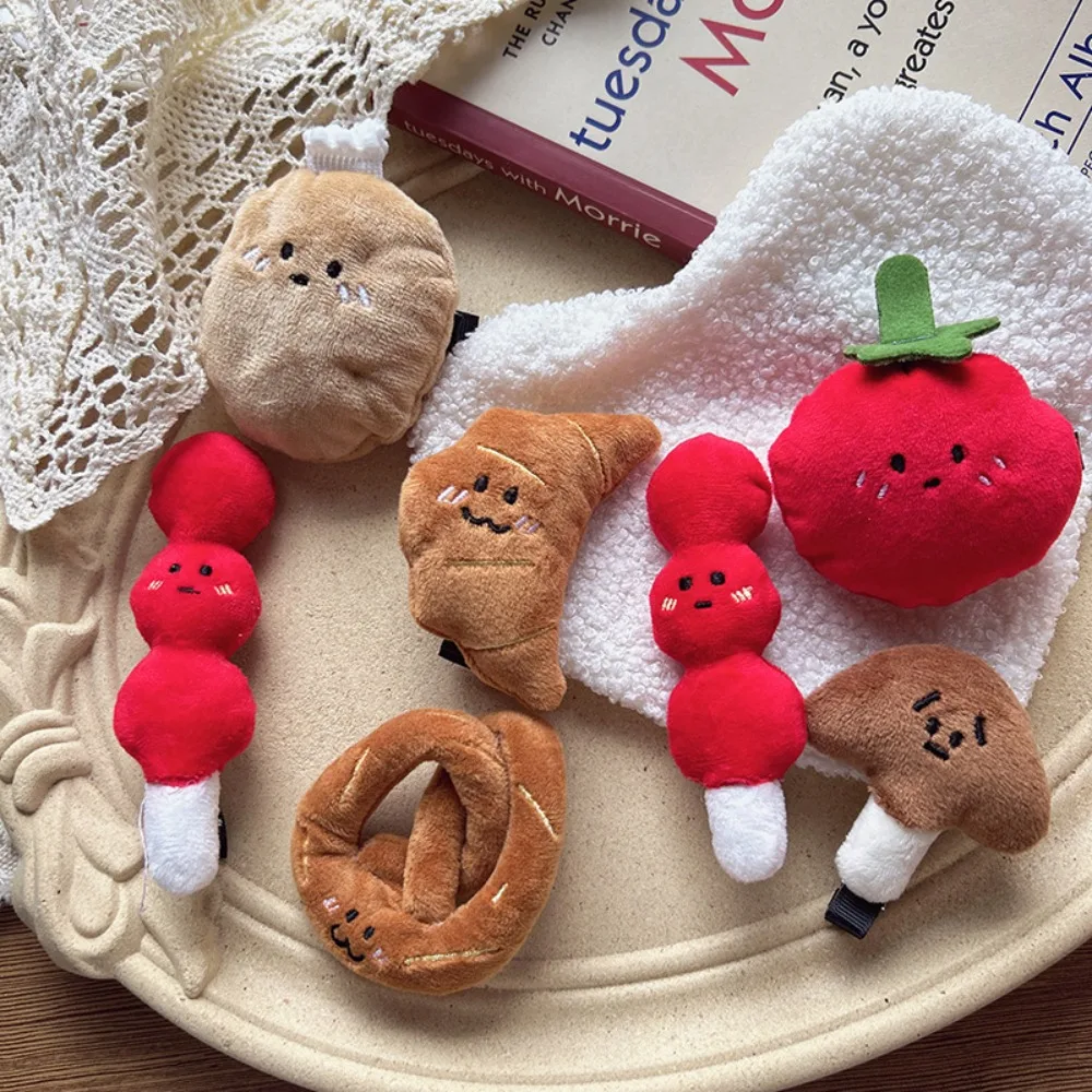 Заколка для волос Pretzel Croissant имитация еды милый мультяшный боковой зажим