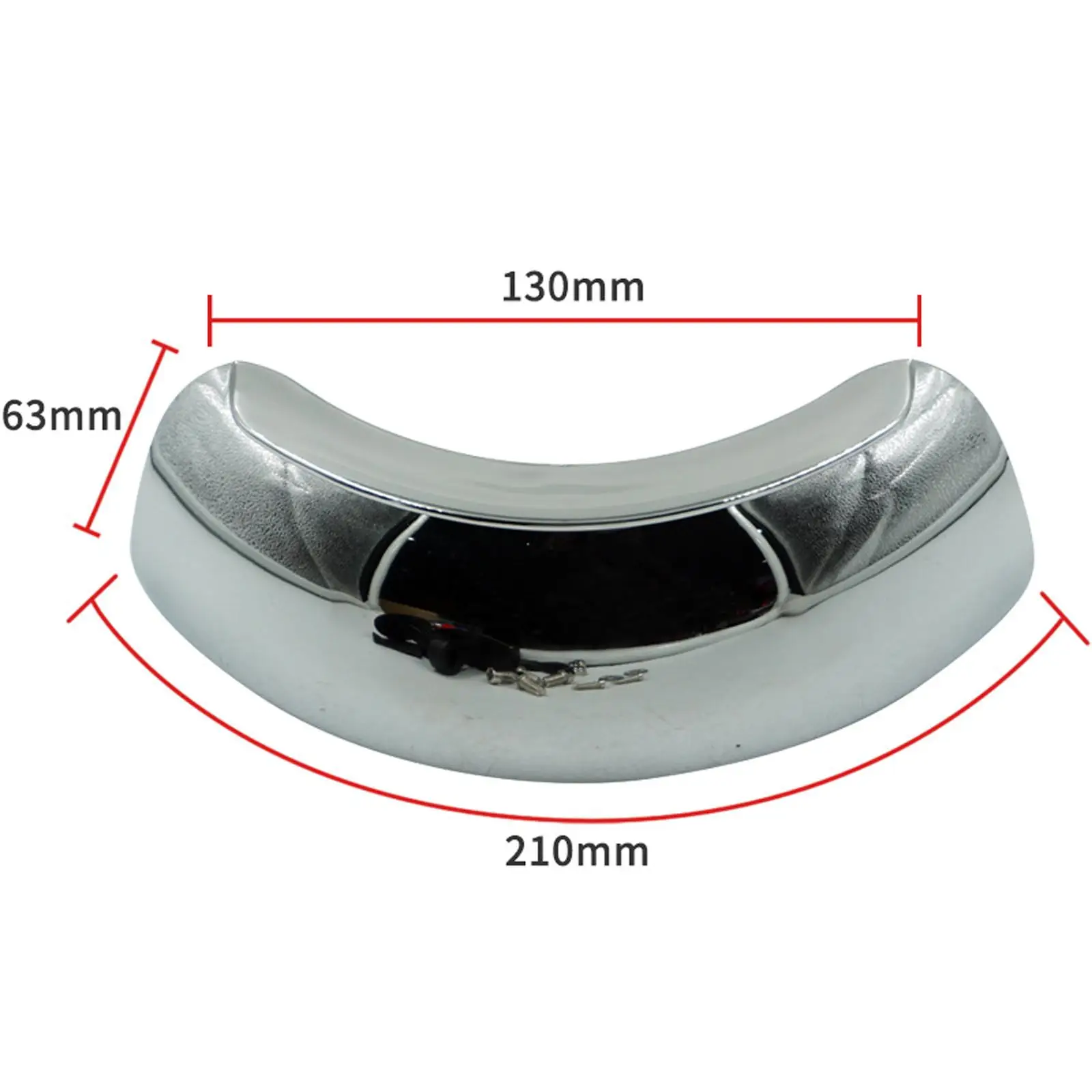 

Motorcycle Mirror 180 Chromed Blind Spot Eliminating for Street Bikes Motorbike UTV Scooter