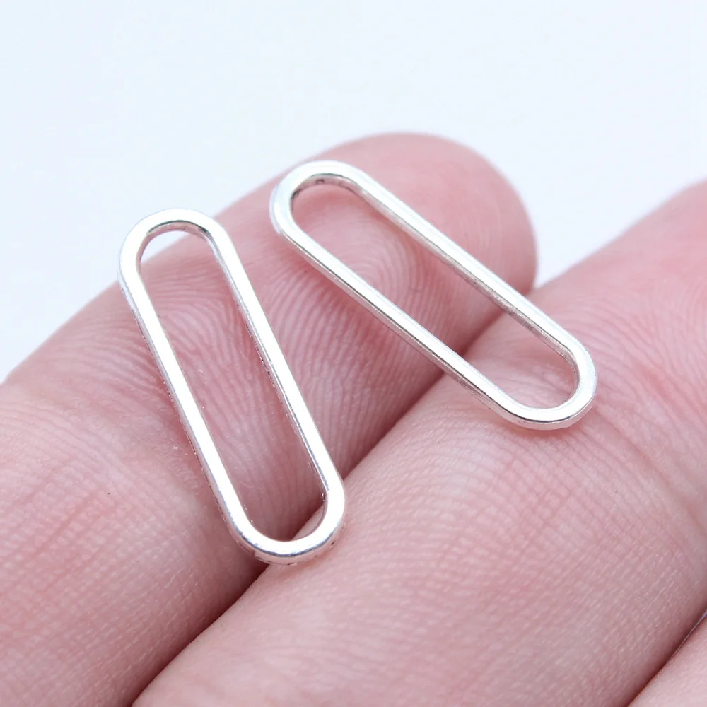 Овальные круглые шармы 6x20 мм для изготовления ювелирных изделий античное