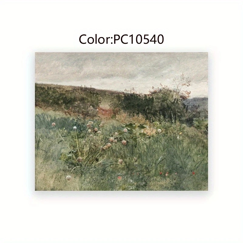 

1 шт. картина маслом на весеннем лугу, постер на холсте, деревенский винтажный пейзаж, художественный принт, деревенские настенные картины, гостиная, домашний декор