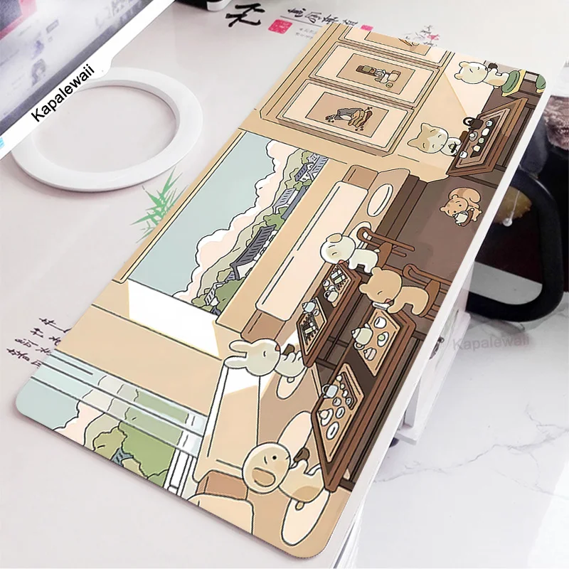 

Kawaii Rabbit Mousepad Home Computer Table Pads Large Pc Mouse Pad Gamer Keyboard Mause Rug 900x400 Desk Mat Office Accessories