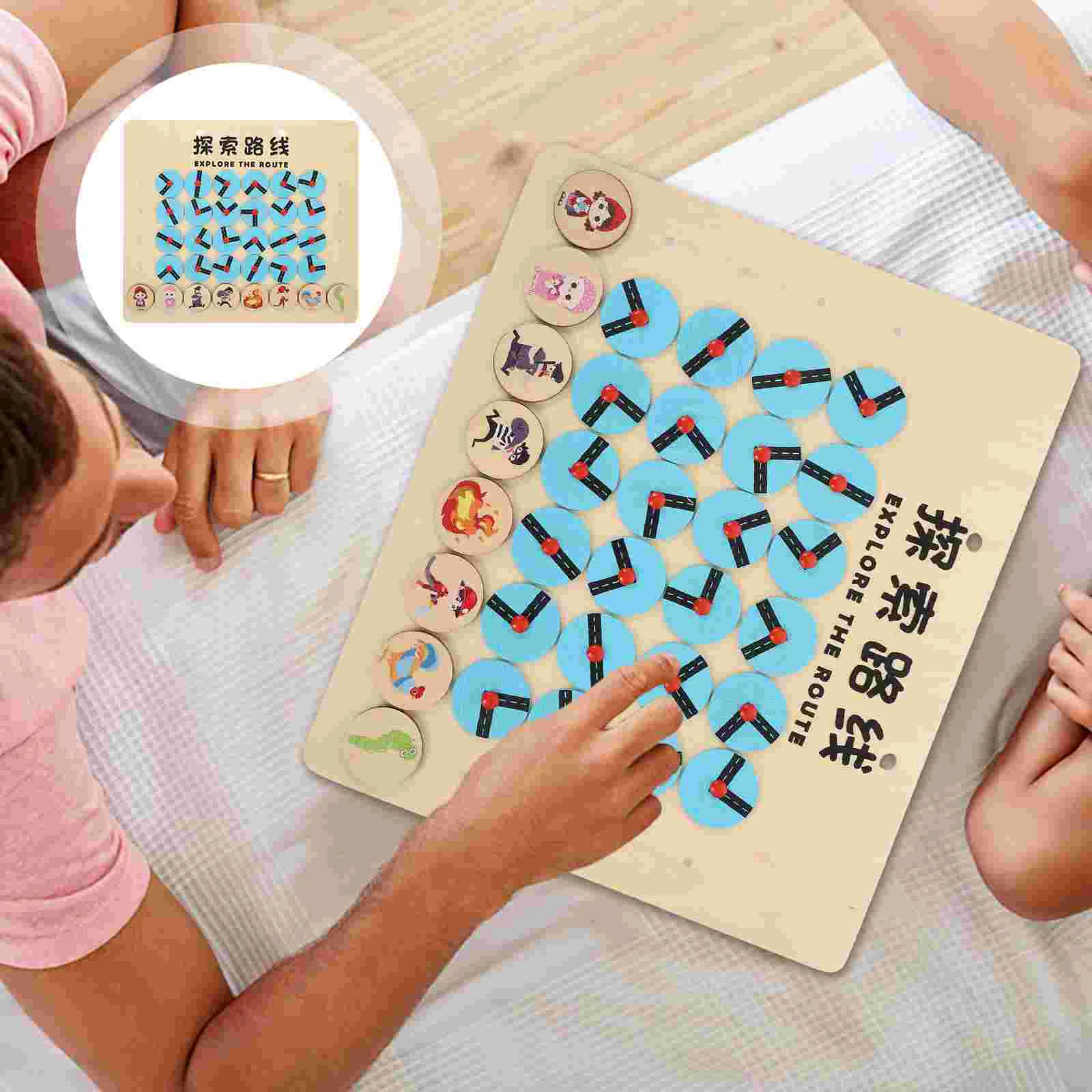 

Лабиринтная игра, доска-лабиринт, деревянная игрушка, лабиринт, когнитивный маршрут, поезд, Логические игры, игрушки для изучения дерева, ла...