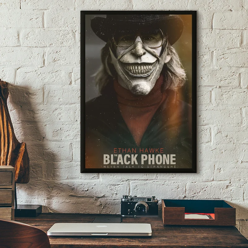 The Black Phone Movie Poster Self-adhesive Art Waterproof Paper Sticker Coffee House Bar Room Wall Decor