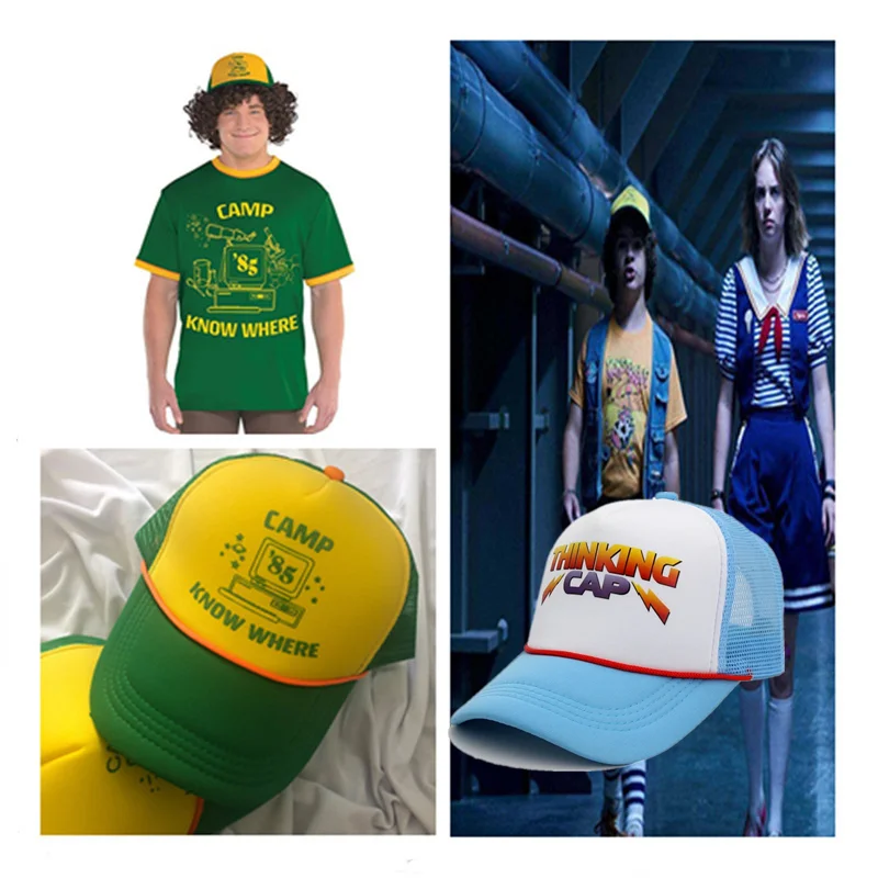 Сетчатая шляпа кепка от солнца для косплея Дастин сезон 4 бейсболка взрослых