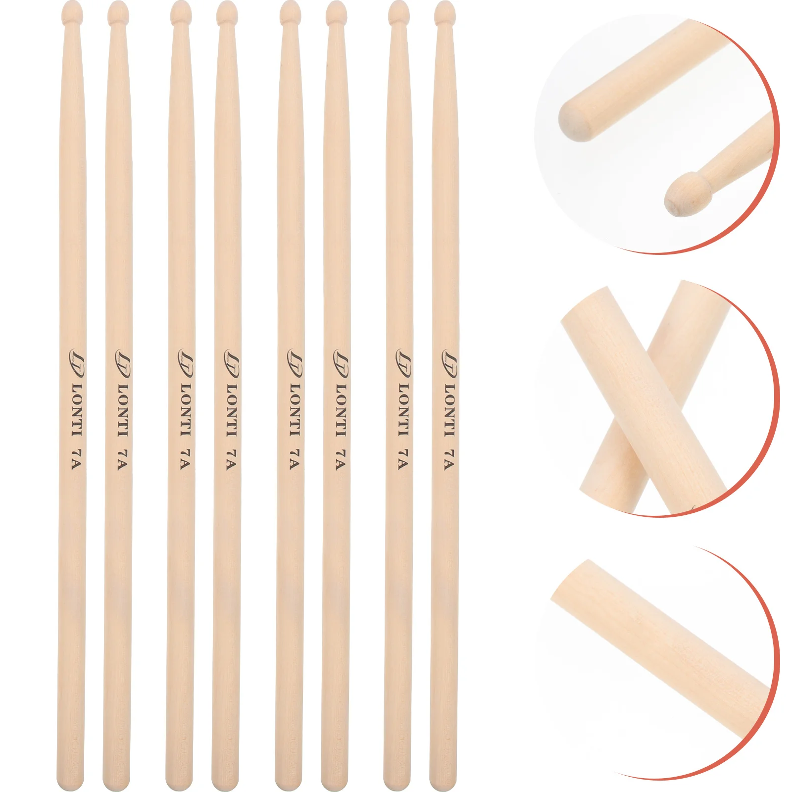 

Drum Drumsticks Sticks Stick 7A Percussion Wooden Musical Instrument Maple Accessories Drumstick Wood Timpani Mallets Snare Tool