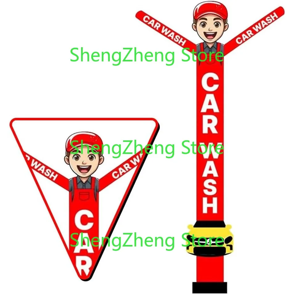 Надувной танцор для автомойки 20 футов красный