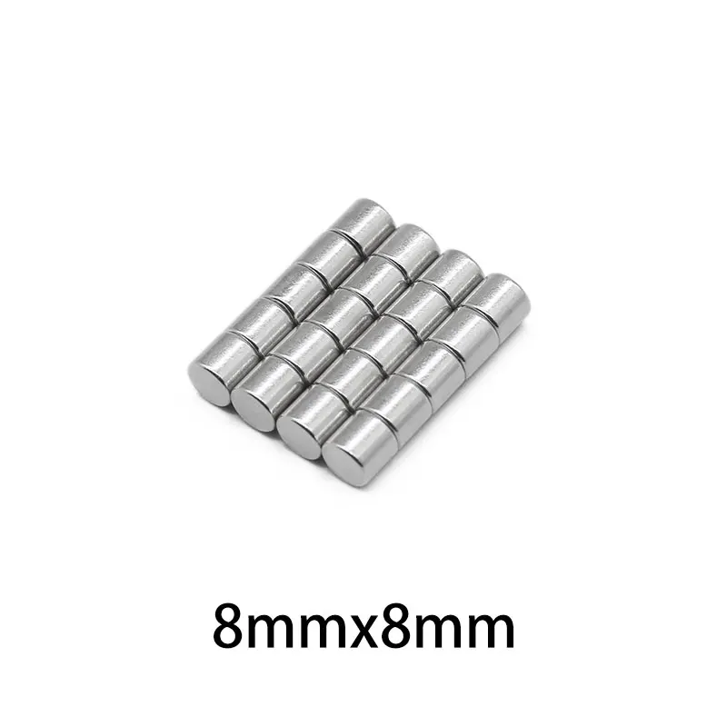 5/10/20/50/100 шт. Круглые неодимовые магниты 8x8 мм