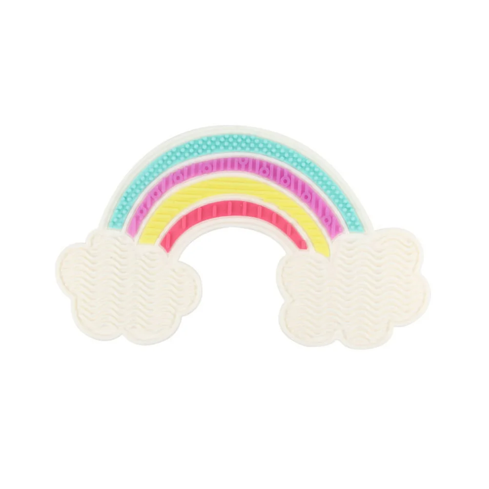 

Brush Makeup Cleaning Mat Scrubber Pad Brushes Cleaner Washing Washer Siliconebowl Supplies Clean Board Tool Rainbow Shape