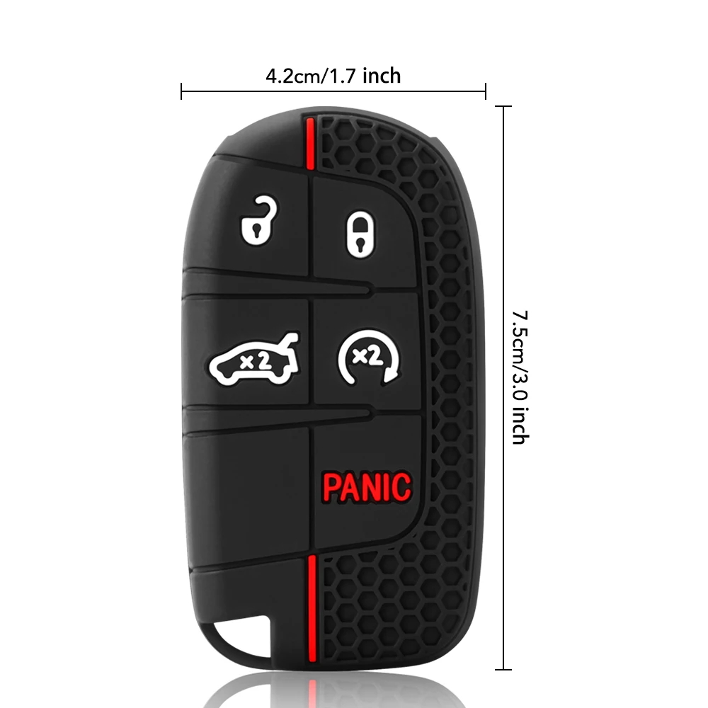 Силиконовый чехол для автомобильного ключа Dodge Ram Charger Journey Durango Jeep Grand Cherokee Chrysler