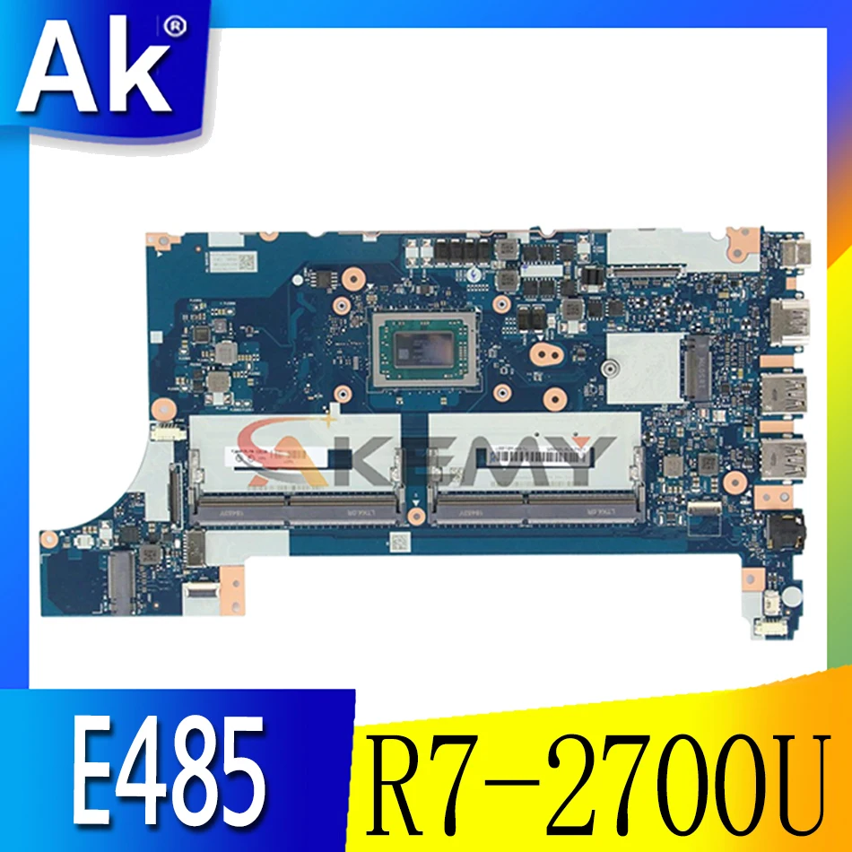 

Akemy For Lenovo ThinkPad E485 E585 Laptop Motherboard EE485 EE585 NMB531 CPU AMD R7 2700U To Test 100% Work FRU01LW788 01LW791