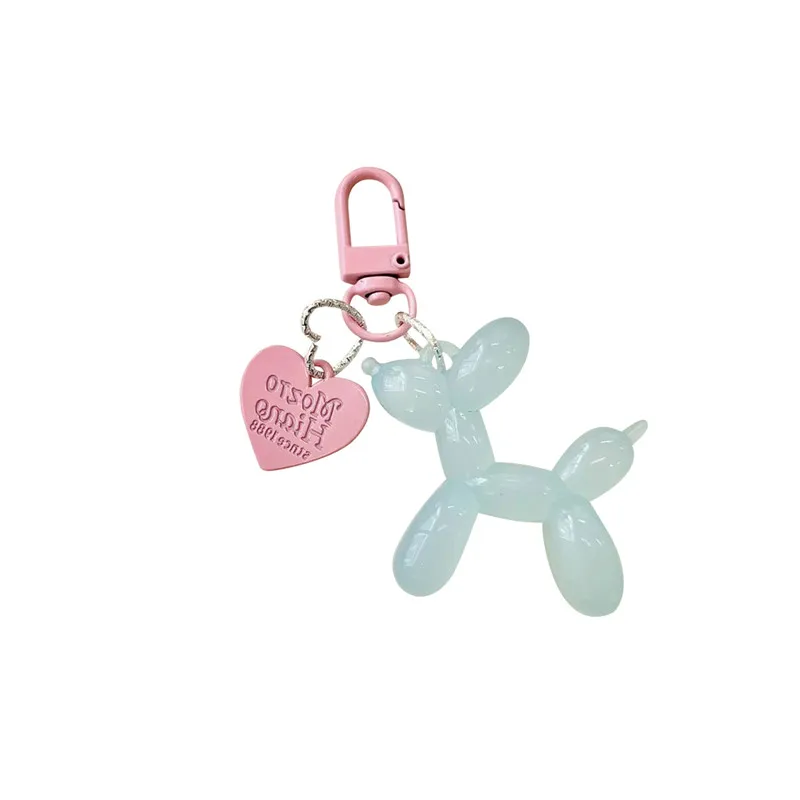 

Fashion Keychain Punk Jelly Balloon Dog Keychains for Women Pendant Jewelry Trinket Colorful Cartoon Puppy Girl's Car Key Chain
