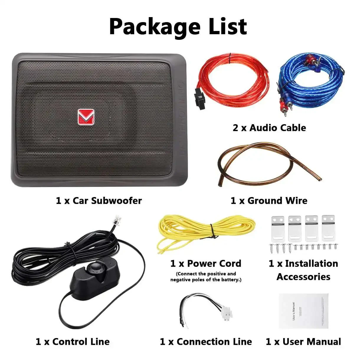 Ультратонкий сабвуфер 400 Вт/800 Вт 8/10/15 дюйма стандартный усилитель басов для