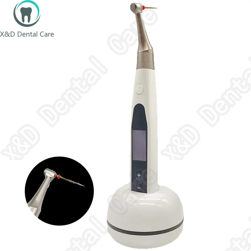 

Dental Wireless Endo Motor with Apex Locator 16:1 Reduction Contra Angle Handpiece Endodontic Treatment Root Canal Instruments