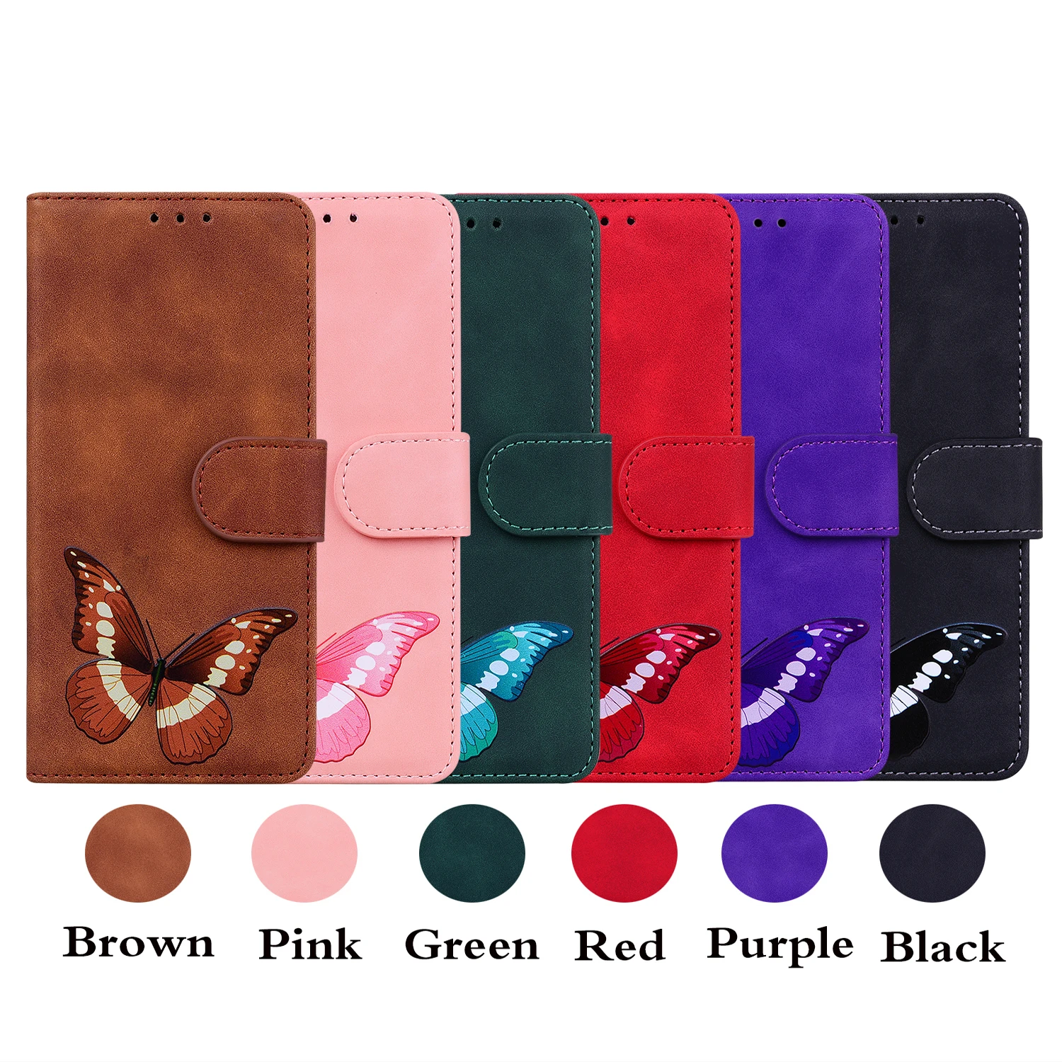

Girls Flip Butterfly Wallet Case For Samsung Galaxy A14 M53 A23 A73 A53 A33 A13 A12 A32 A52 A72 A21s Stand Leather Card Cover