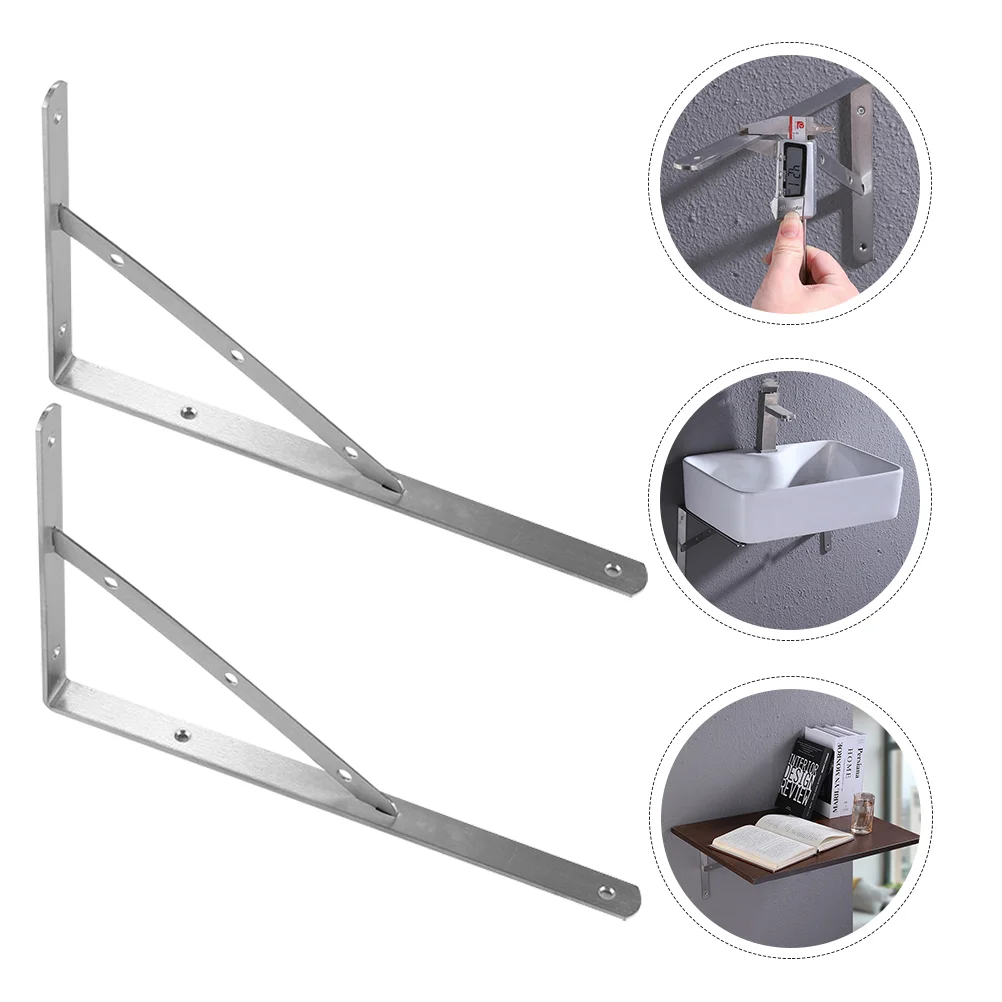 

2 pcs Storage Rack Carrier Stainless Steel Shelf Support Table Supporter Shelf Holders