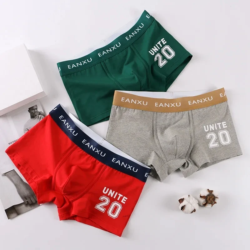 Men's Panties Comforable Underwear Man Soft Cotton Men's Boxers Breathable Unpanters Man Solid Color Beirfs Set Free Shipping