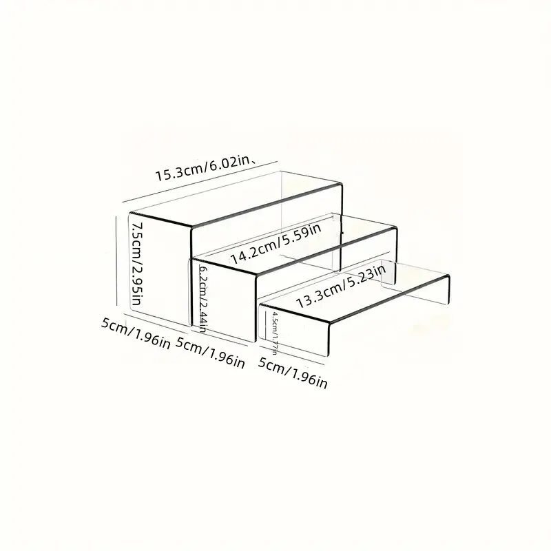 Набор акриловых лотков для файлов из 3 предметов прозрачные настольные
