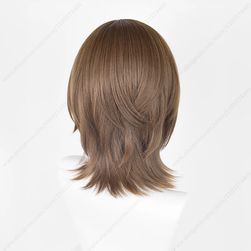 Парик для косплея Goro Akechi 38 см коричневые термостойкие синтетические парики