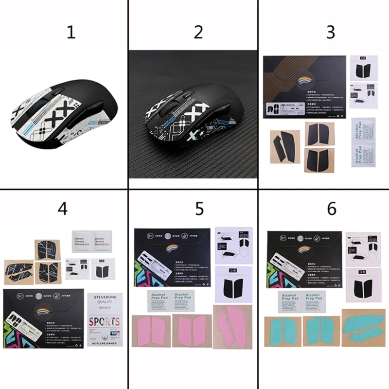 

Наклейки на кожу мыши, Нескользящая лента с защитой от пота для Logitech G403/G603/G703