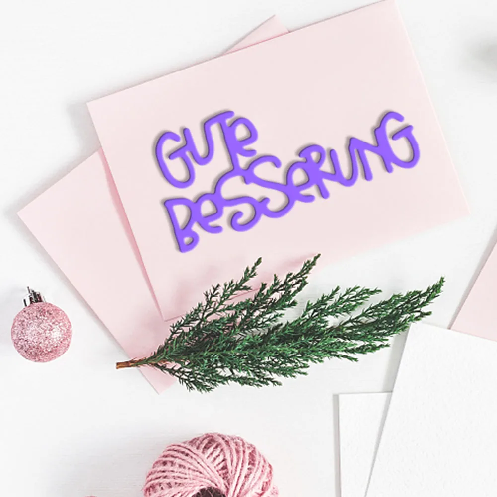 

Scrapbook Cutting Die Fashion German Words Embossing Handcrafts for Birthday Wedding Cards Making Scrapbooking Tools