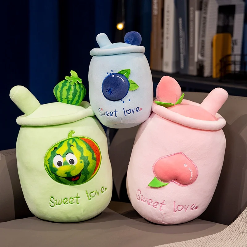 20/30 см новая подушка с фруктами чаем и молоком мультяшная мягкая для спины арбуз