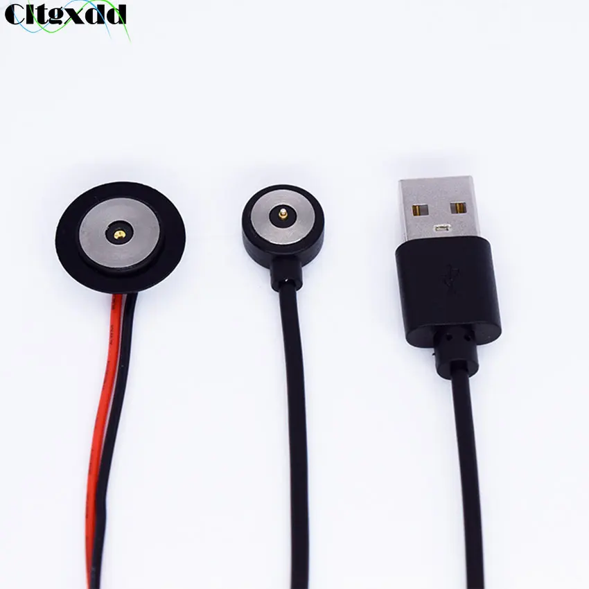 

Cltgxdd 2Pin Circular Magnetic Pogo Pin Connector 360 ° Blind Suction Fast Charging USB Magnet Charging Wire Cable