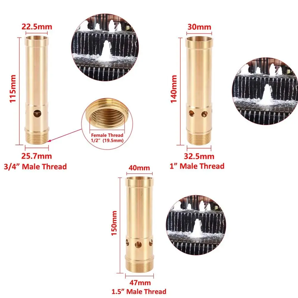 Латунные насадки для фонтана 3/4 дюйма 1 дюйм 5 2 наружная резьба Универсальная