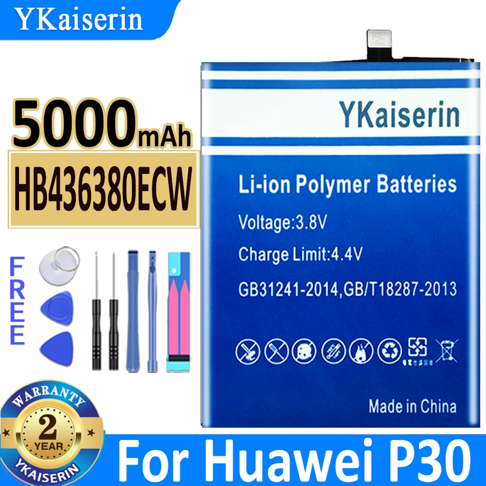 

HB436380ECW Phone Battery For Huawei P30 ELE-L09 ELE-L29 ELE-AL00 ELE-TL00 5000mAh Replacement Batteries Bateria Battery