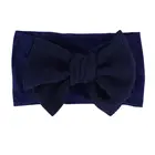 Детские аксессуары милый головной убор с бантом для маленьких девочек однотонный головной убор для новорожденных нейлоновый эластичный головной убор