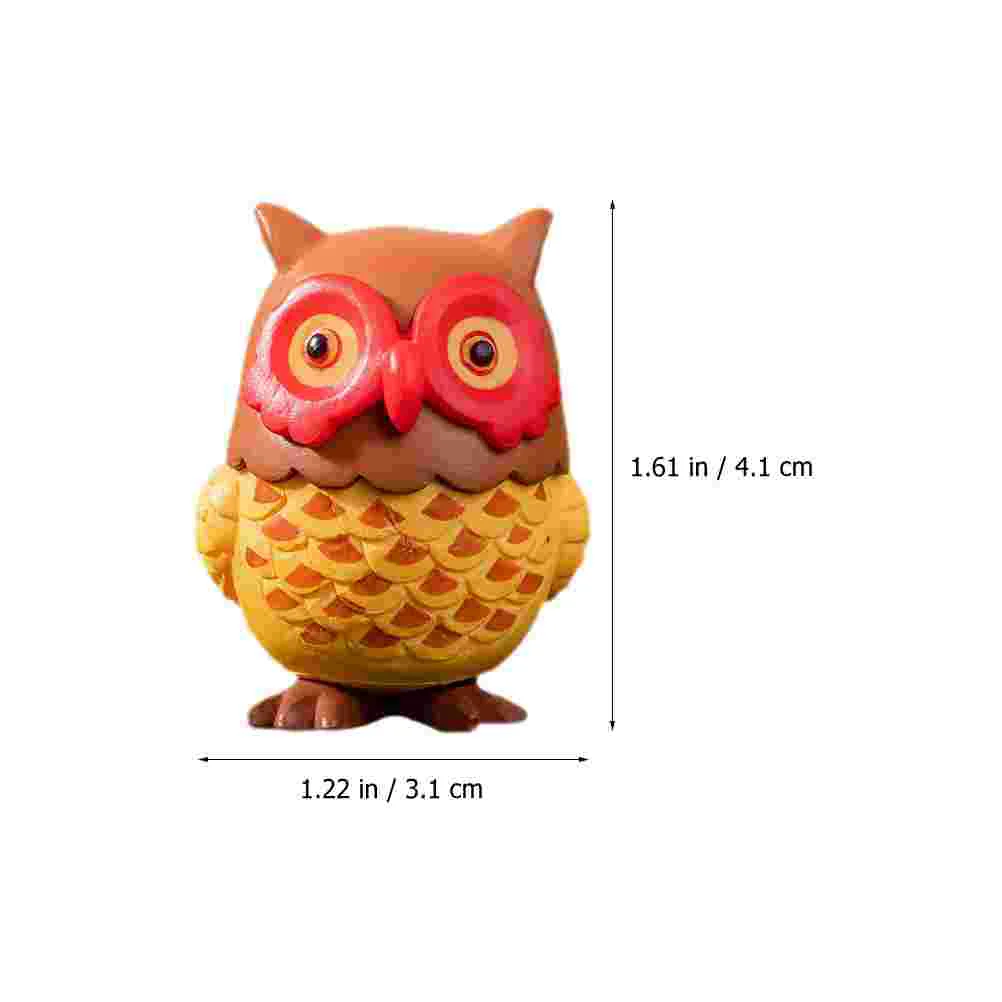 4 шт. имитация совы подарок маленькие искусственные украшения для дерева смола